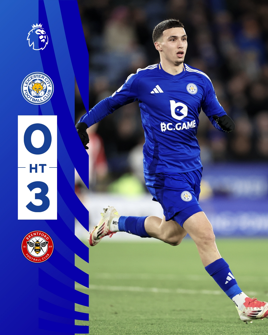 半場0-3！萊斯特若不進球輸球，將主場6連敗0進球創歷史最糟戰績