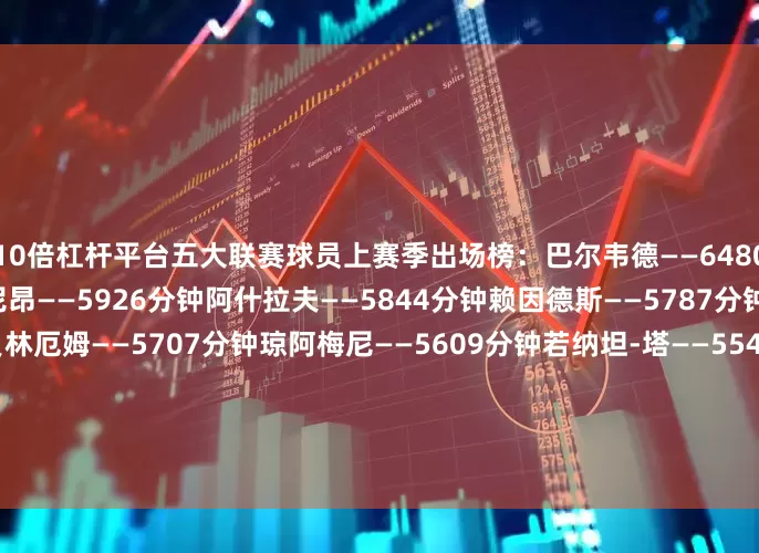 10倍杠杆平台五大联赛球员上赛季出场榜：巴尔韦德——6480分钟B费——5994分钟迈尼昂——5926分钟阿什拉夫——5844分钟赖因德斯——5787分钟基米希——5738分钟贝林厄姆——5707分钟琼阿梅尼——5609分钟若纳坦-塔——5544分钟姆巴佩——5527分钟格瓦迪奥尔——5461分钟范迪克——5446分钟拉亚——5430分钟萨利巴——5425分钟亚马尔——5397分钟科贝尔——538